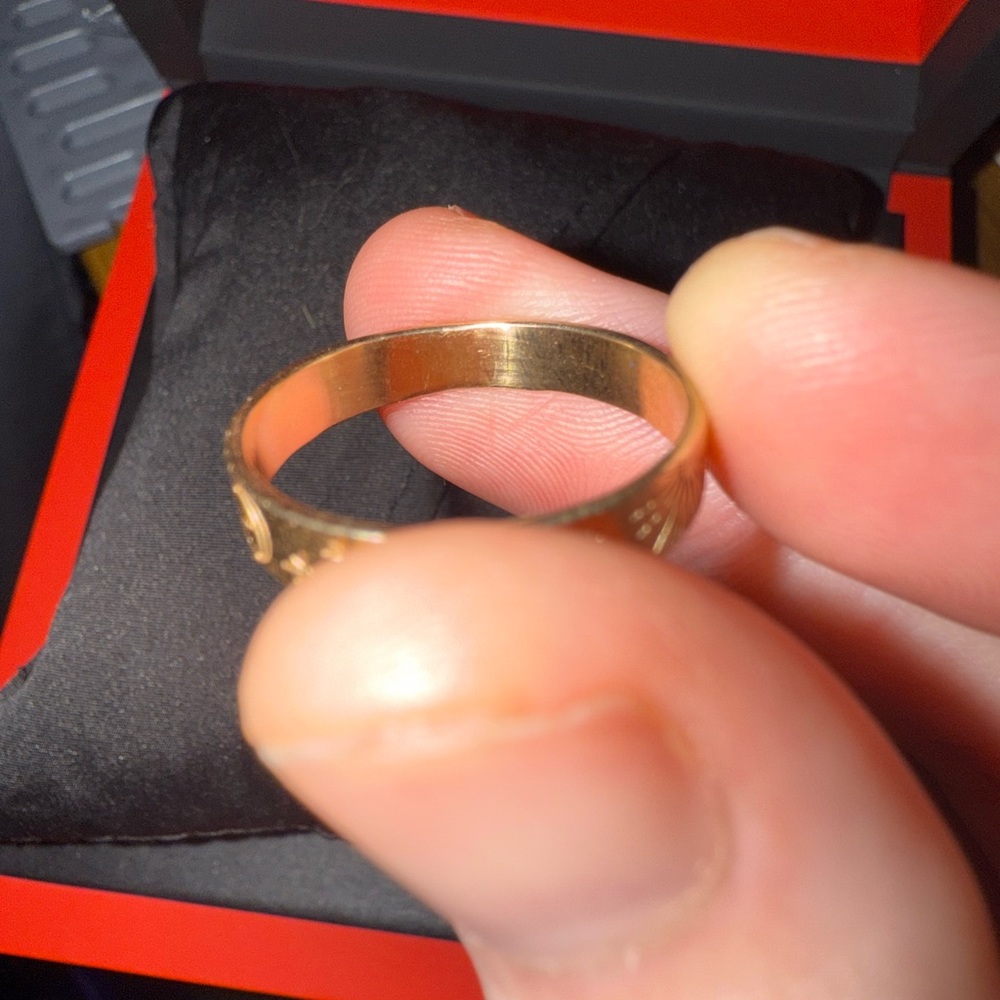 GLDN Solid 14k Gold Celestial Meuse Ring with Sun, Moon, and Stars Size 8 - Picture 3 of 5
